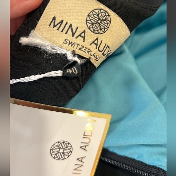 NWT Mina Audin,Defining Couture Craftsmanship,Black Peplum Power Dress,Size 40/8 - Picture 9 of 16